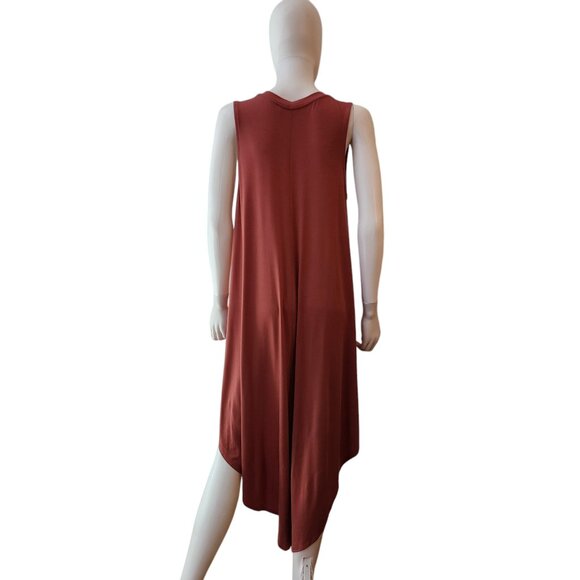 Dear Apple Tank Top Light Pink High-Low Hem Duster Wrap Look - Picture 6 of 7